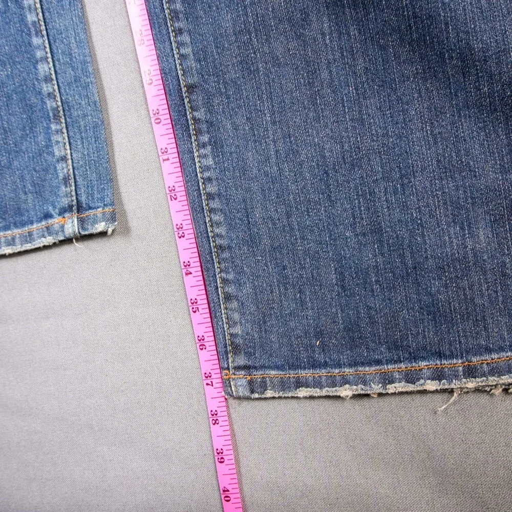 Retro Lucky Brand Men's USA Cowboy Western Bootcut Faded Jeans Fits 34x37